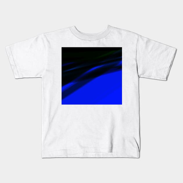 blue black texture artwork Kids T-Shirt by Artistic_st